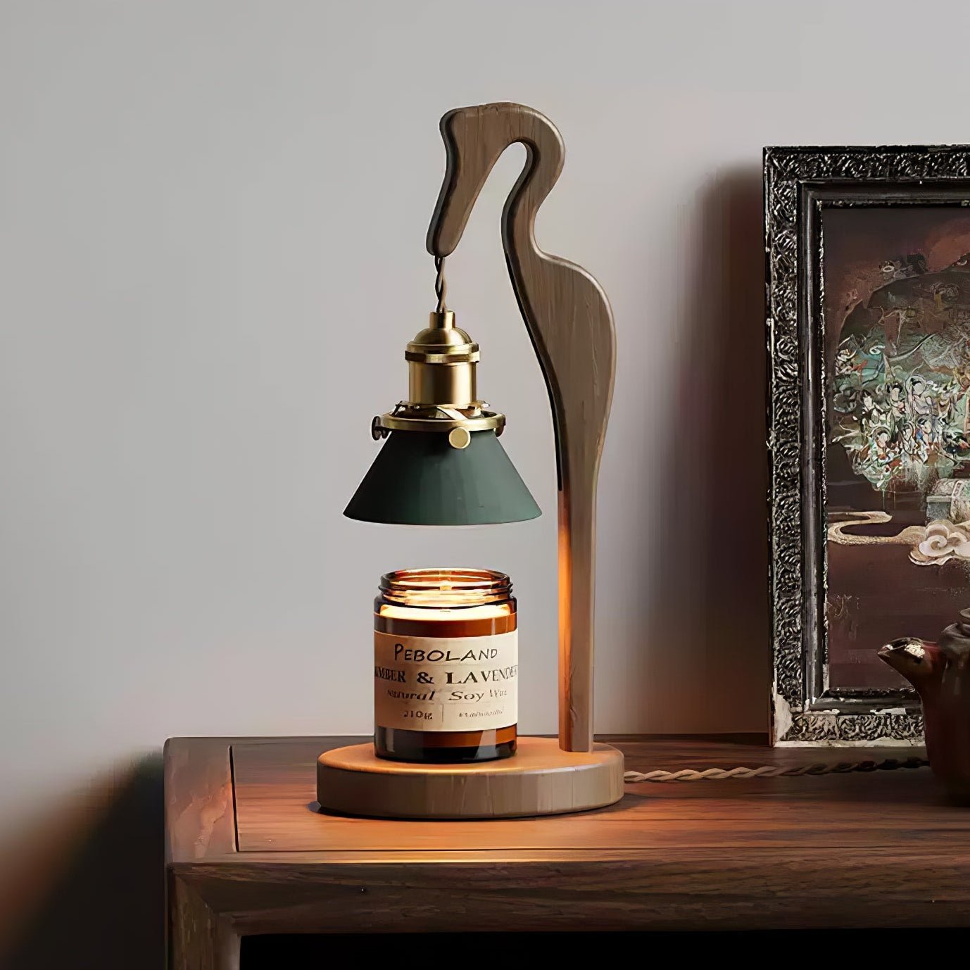 Cyn Wood Artistic Table Lamp-Neutral Decor