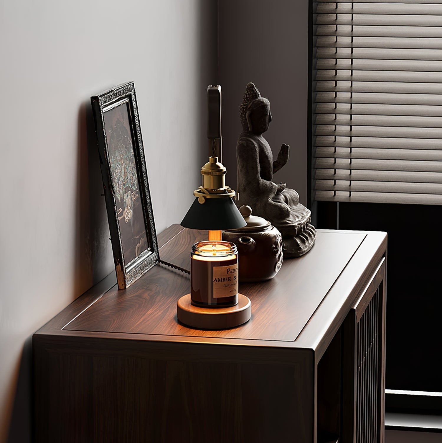 Cyn Wood Artistic Table Lamp-Neutral Decor