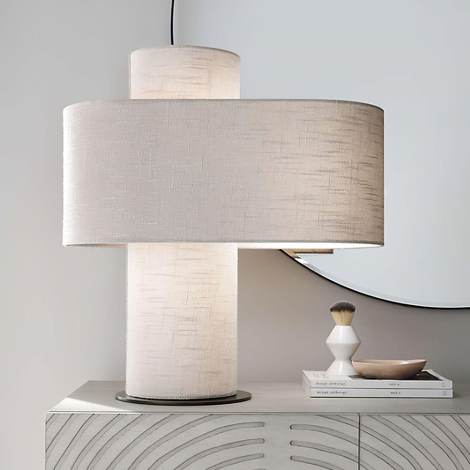 Eurvenil Minimalist Fabric Desk Lamp-Neutral Decor