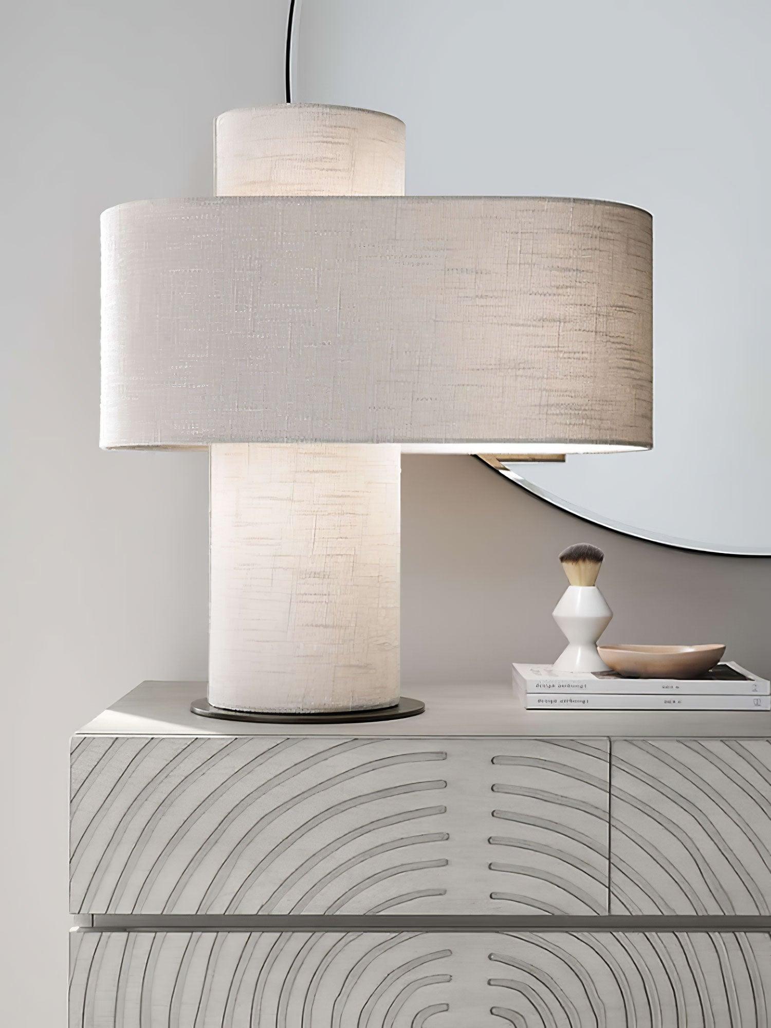 Eurvenil Minimalist Fabric Desk Lamp-Neutral Decor