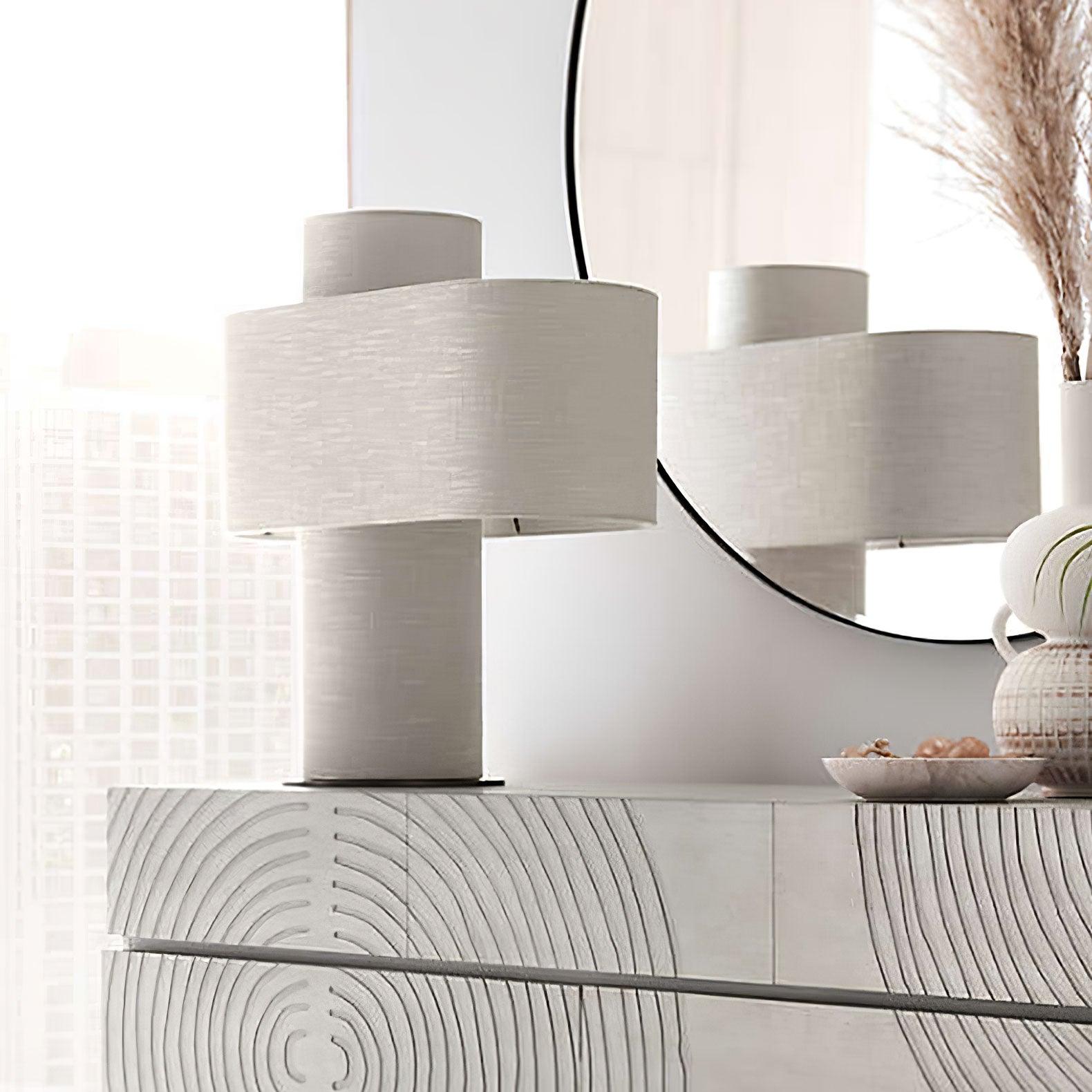 Eurvenil Minimalist Fabric Desk Lamp-Neutral Decor