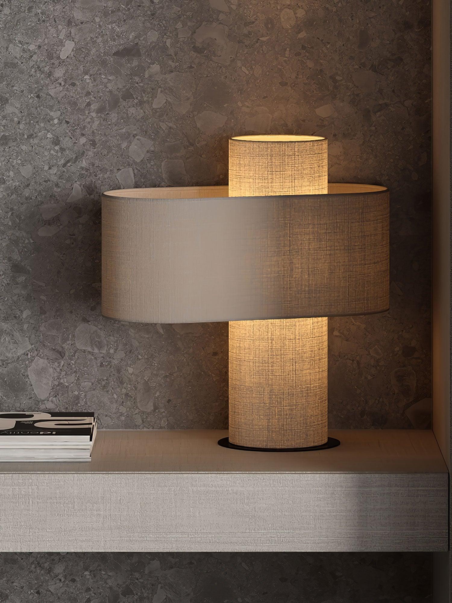 Eurvenil Minimalist Fabric Desk Lamp-Neutral Decor
