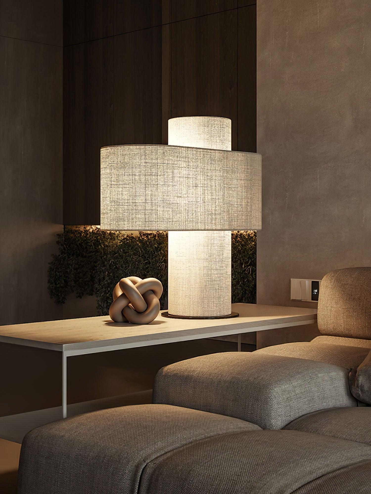 Eurvenil Minimalist Fabric Desk Lamp-Neutral Decor