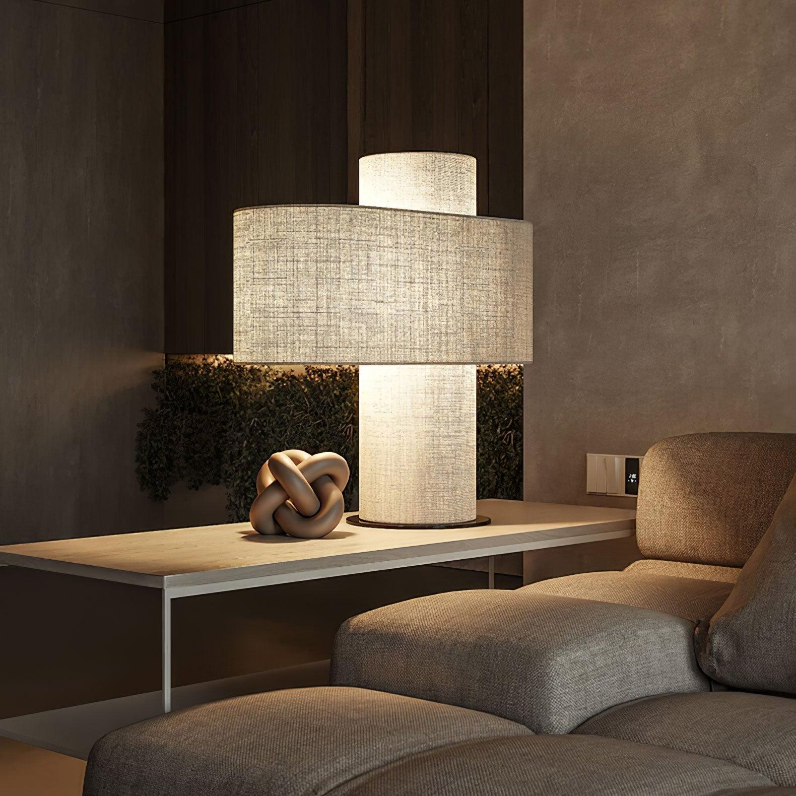 Eurvenil Minimalist Fabric Desk Lamp-Neutral Decor