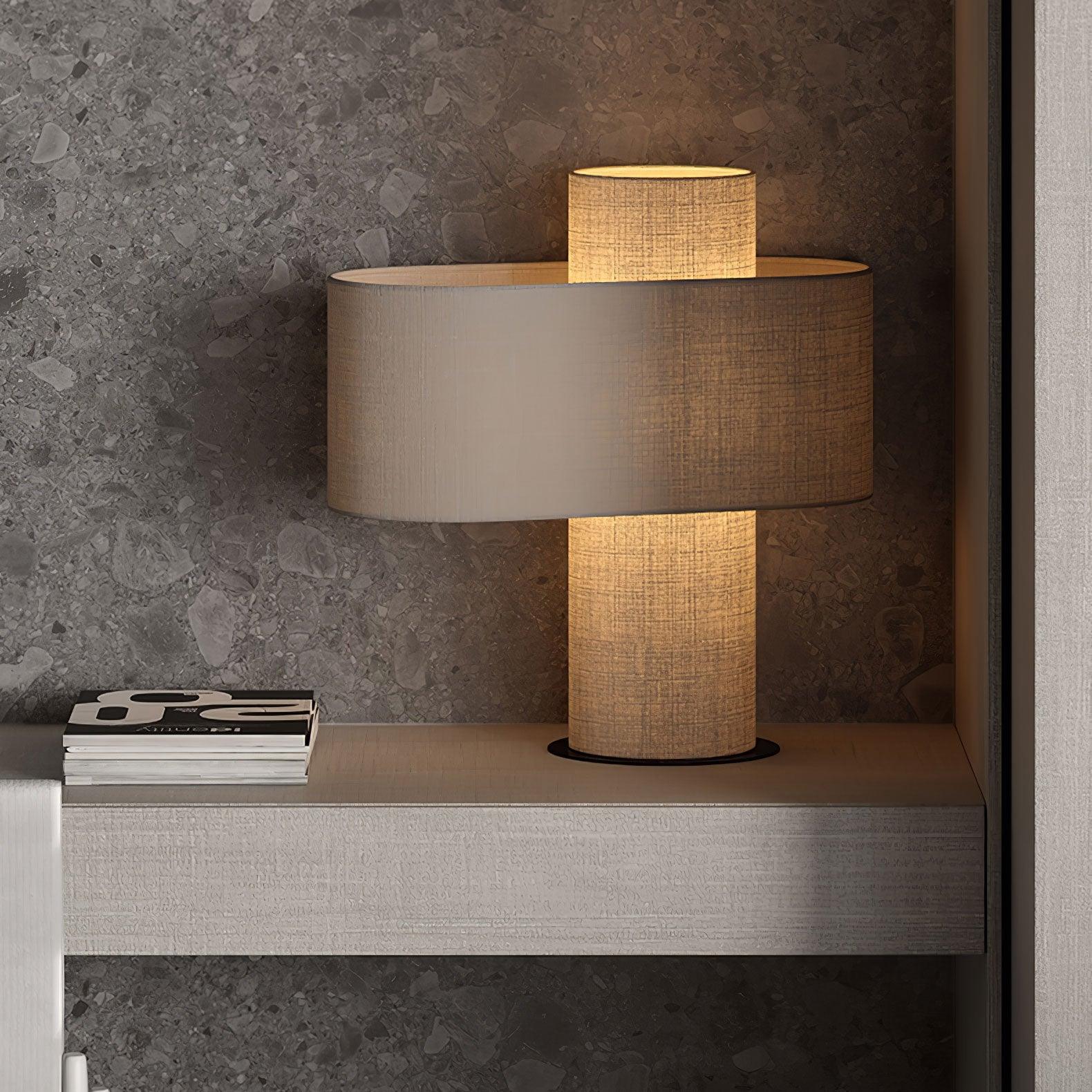 Eurvenil Minimalist Fabric Desk Lamp-Neutral Decor