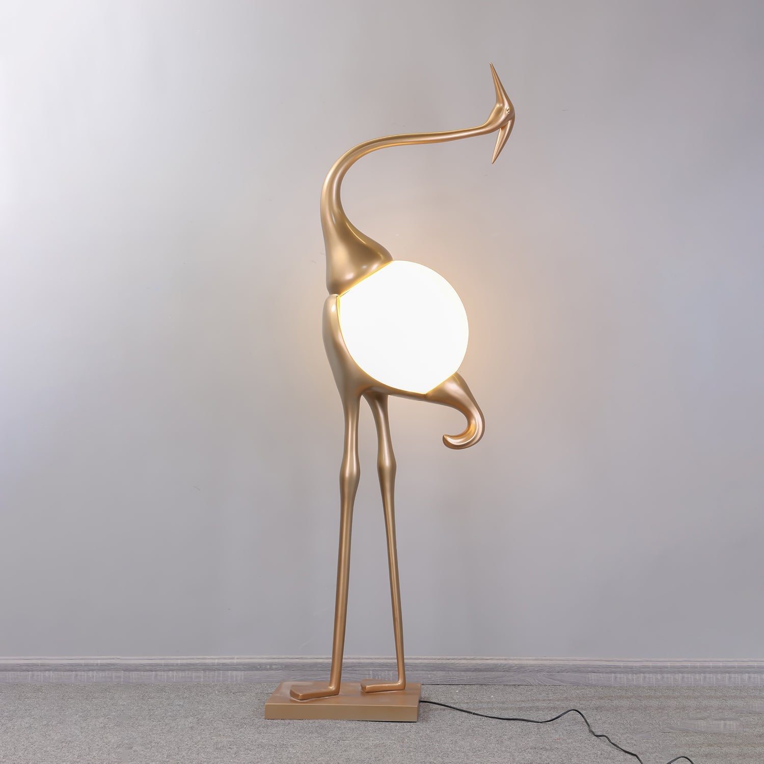 Uraearae Crane Shaped Wall Sconce-Neutral Decor