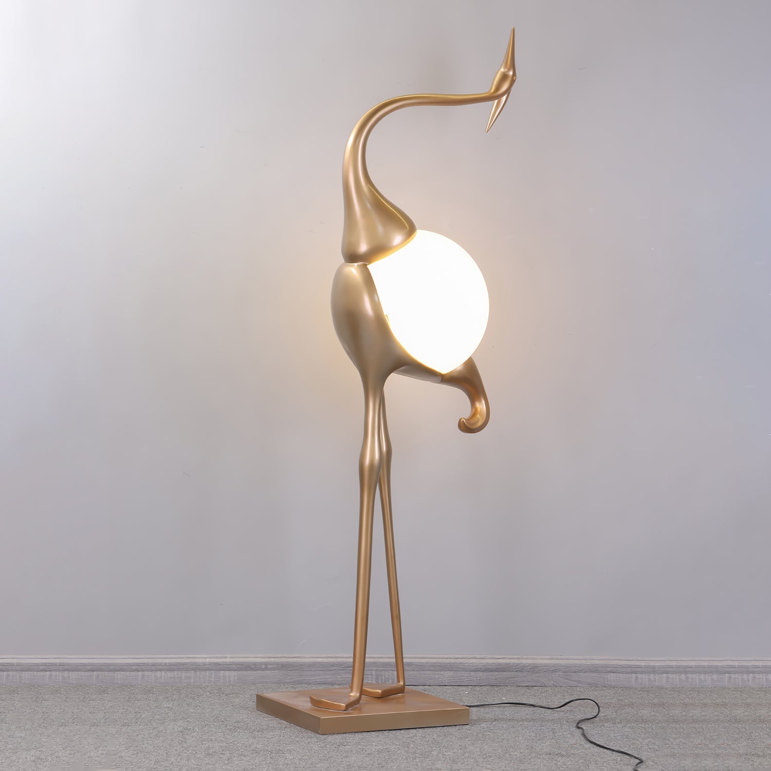 Uraearae Crane Shaped Wall Sconce-Neutral Decor