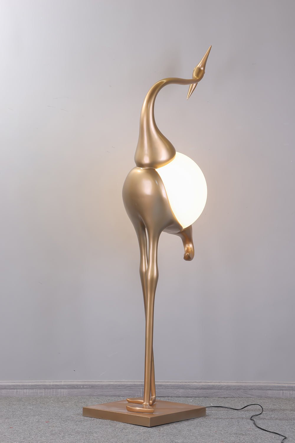 Uraearae Crane Shaped Wall Sconce-Neutral Decor