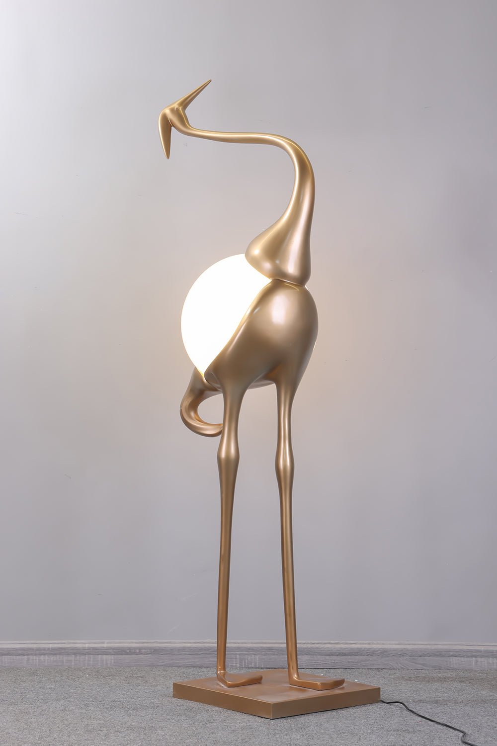 Uraearae Crane Shaped Wall Sconce-Neutral Decor