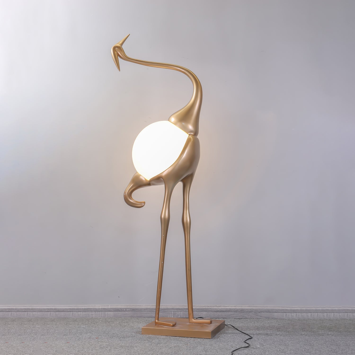 Uraearae Crane Shaped Wall Sconce-Neutral Decor