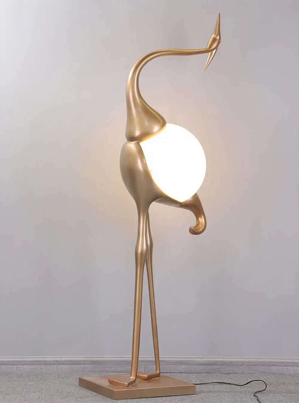 Uraearae Crane Shaped Wall Sconce-Neutral Decor