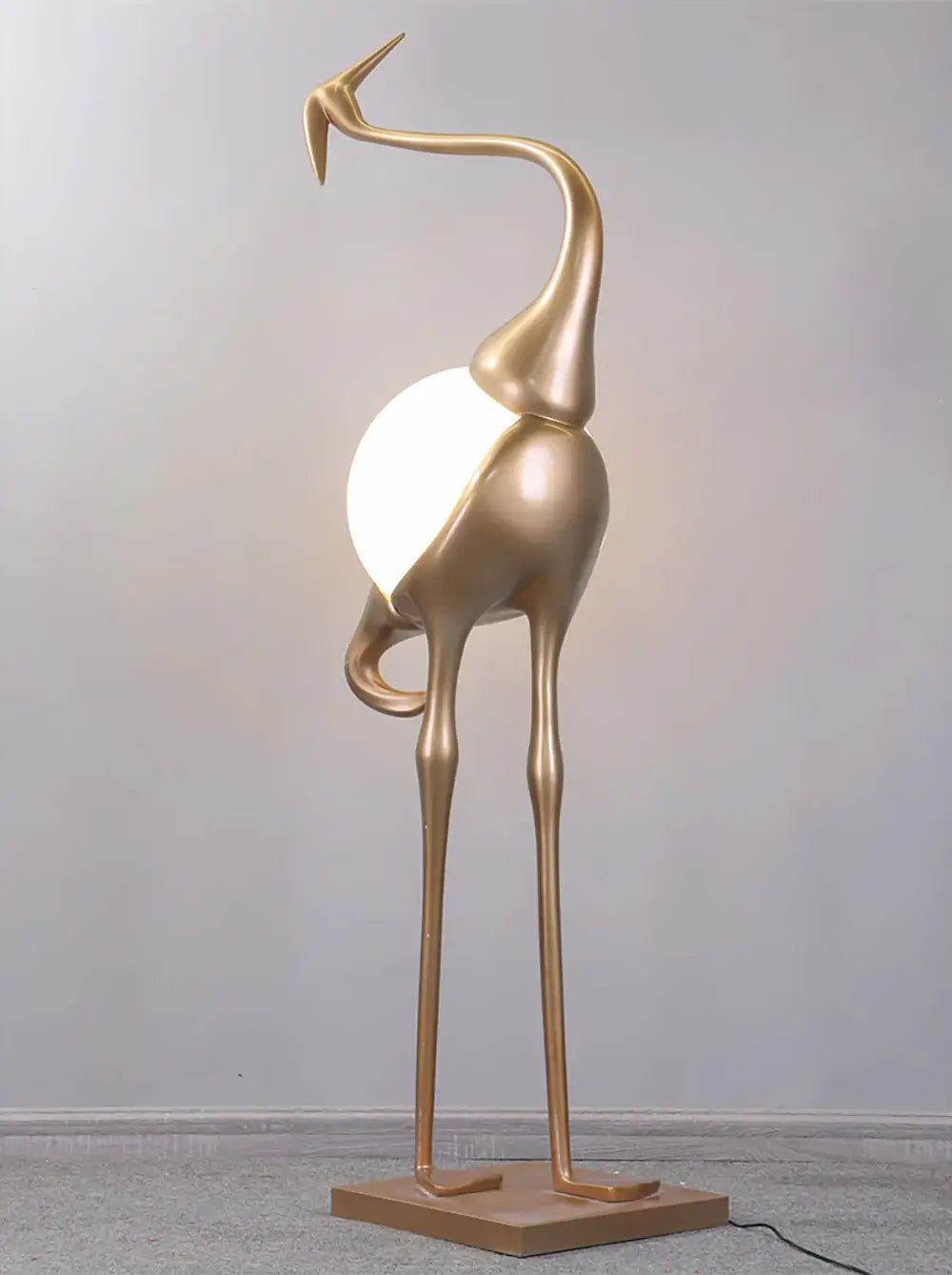 Uraearae Crane Shaped Wall Sconce-Neutral Decor