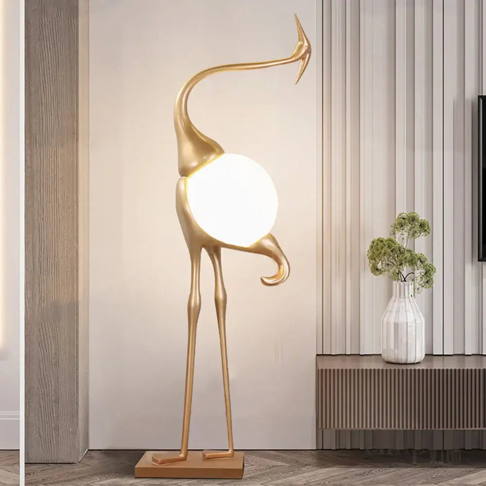Uraearae Crane Shaped Wall Sconce-Neutral Decor