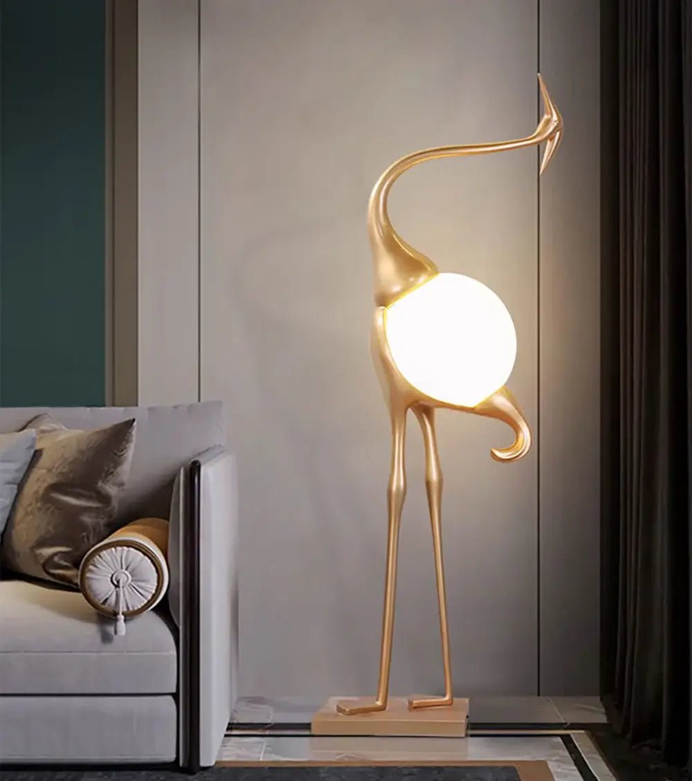 Uraearae Crane Shaped Wall Sconce-Neutral Decor