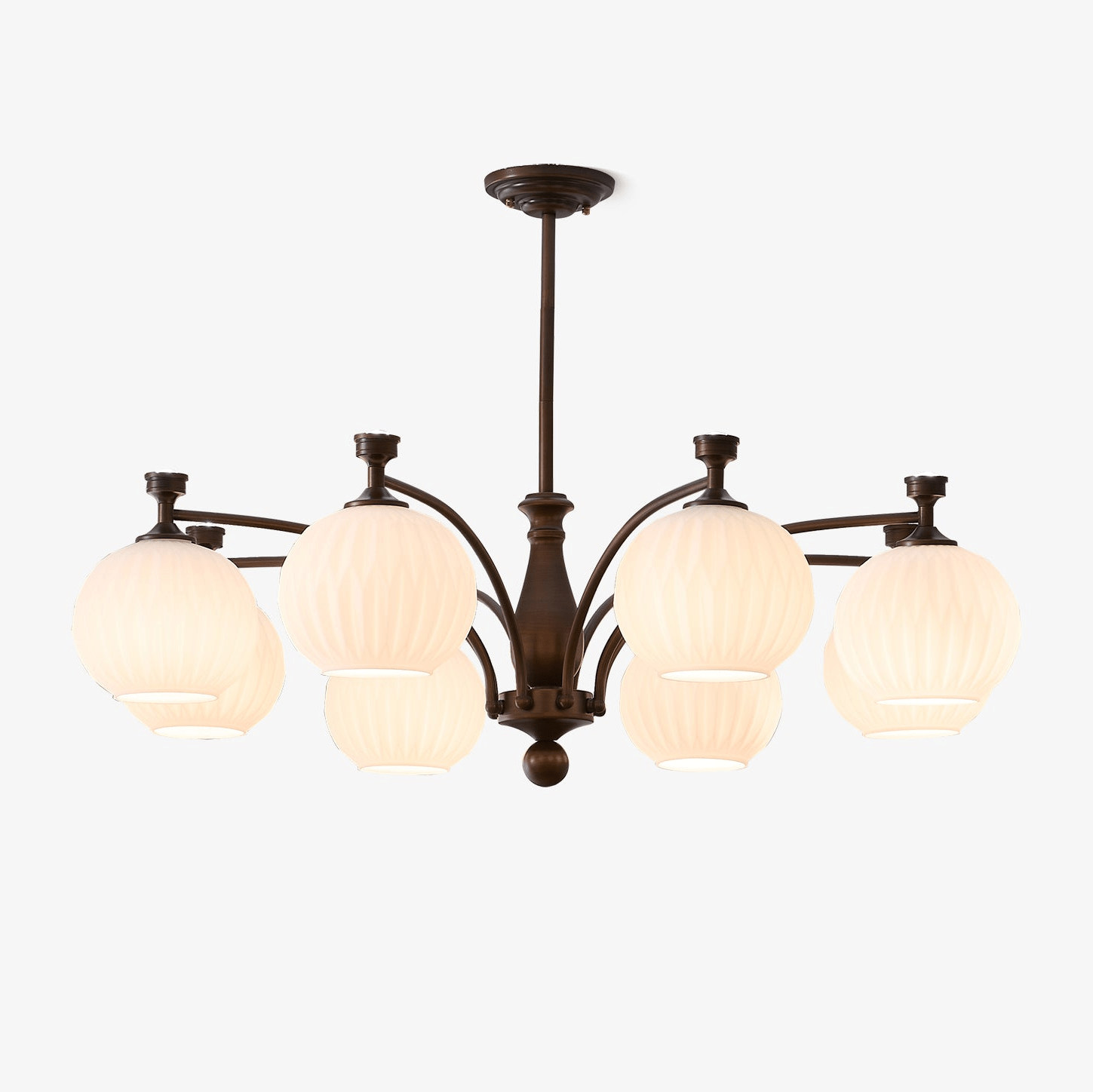 Vaslen Chandelier Orb Frosted Vintage-Neutral Decor