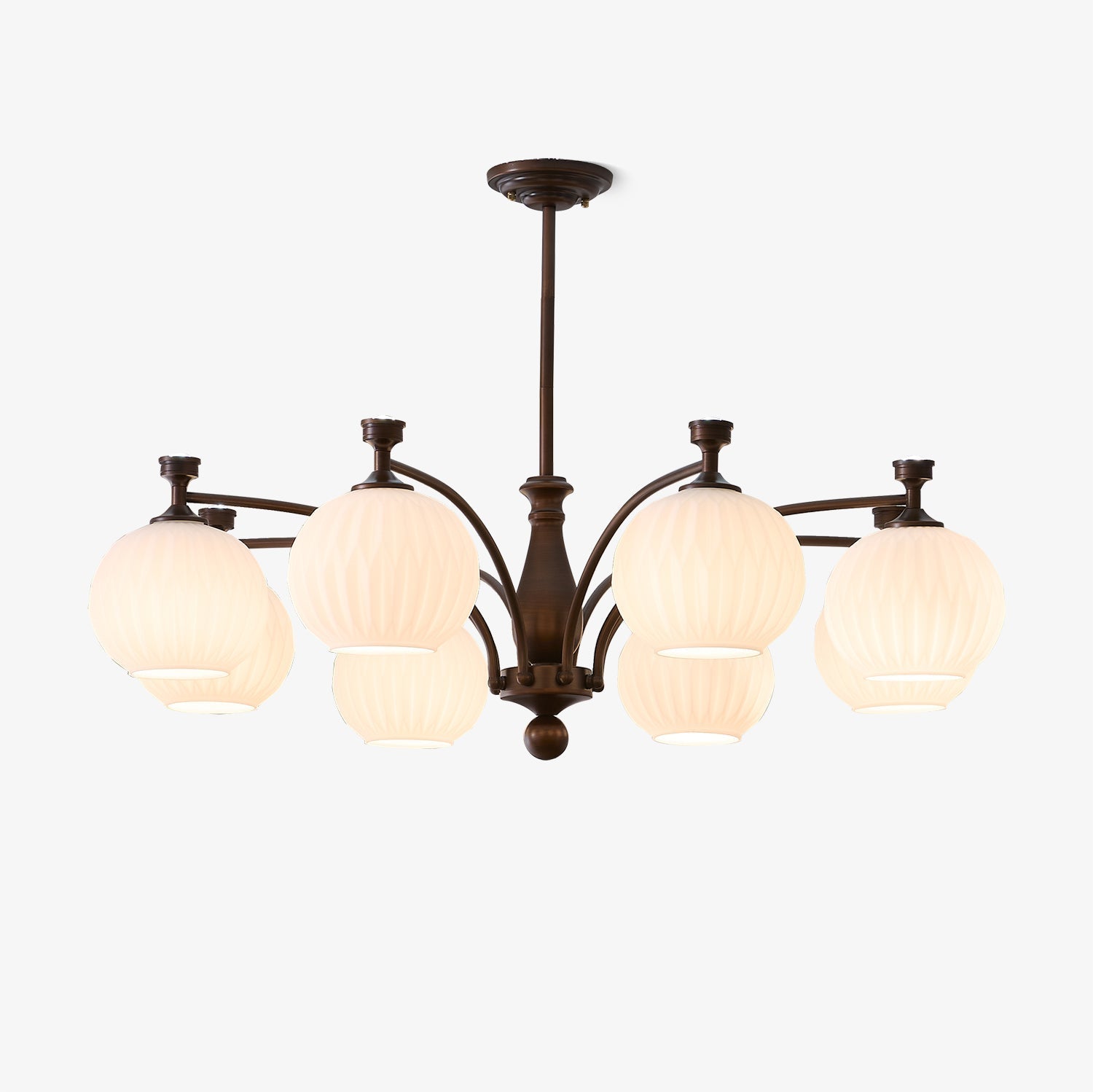 Vaslen Chandelier Orb Frosted Vintage-Neutral Decor