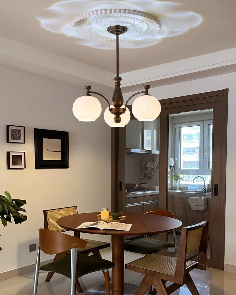 Vaslen Chandelier Orb Frosted Vintage-Neutral Decor