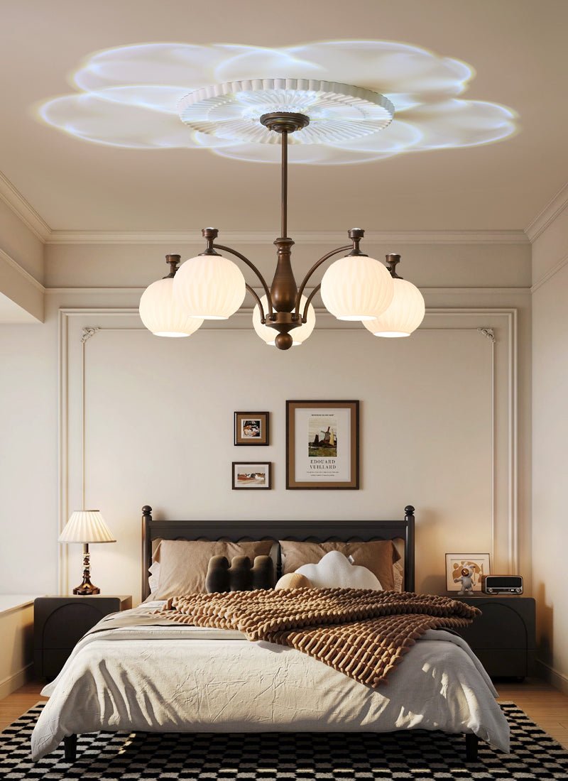 Vaslen Chandelier Orb Frosted Vintage-Neutral Decor
