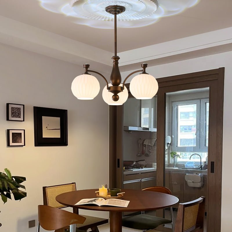 Vaslen Chandelier Orb Frosted Vintage-Neutral Decor