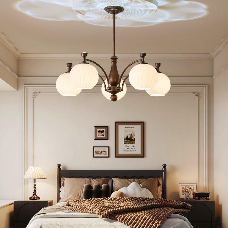 Vaslen Chandelier Orb Frosted Vintage-Neutral Decor