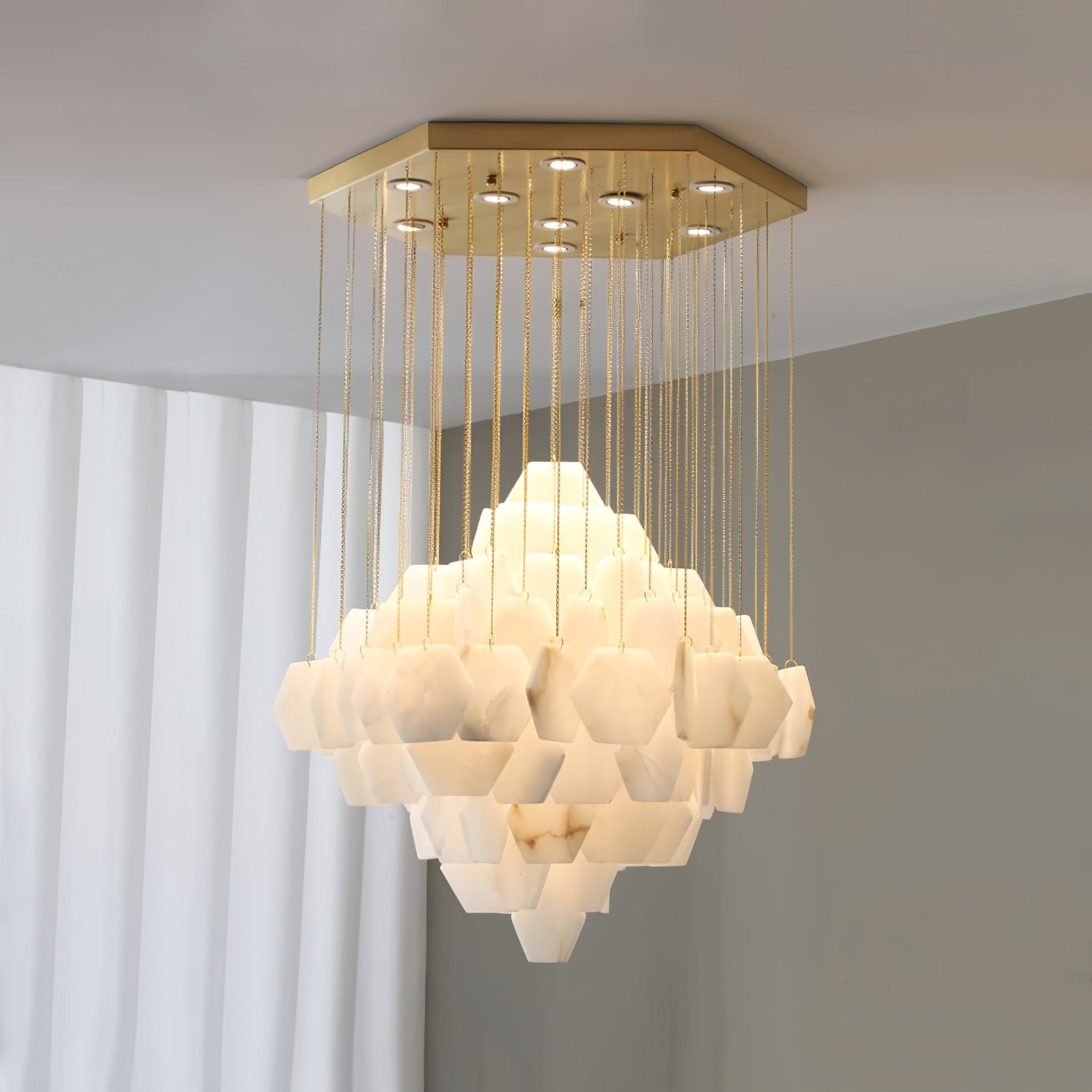 Aurelia Luxury Alabaster Chandelier-Neutral Decor