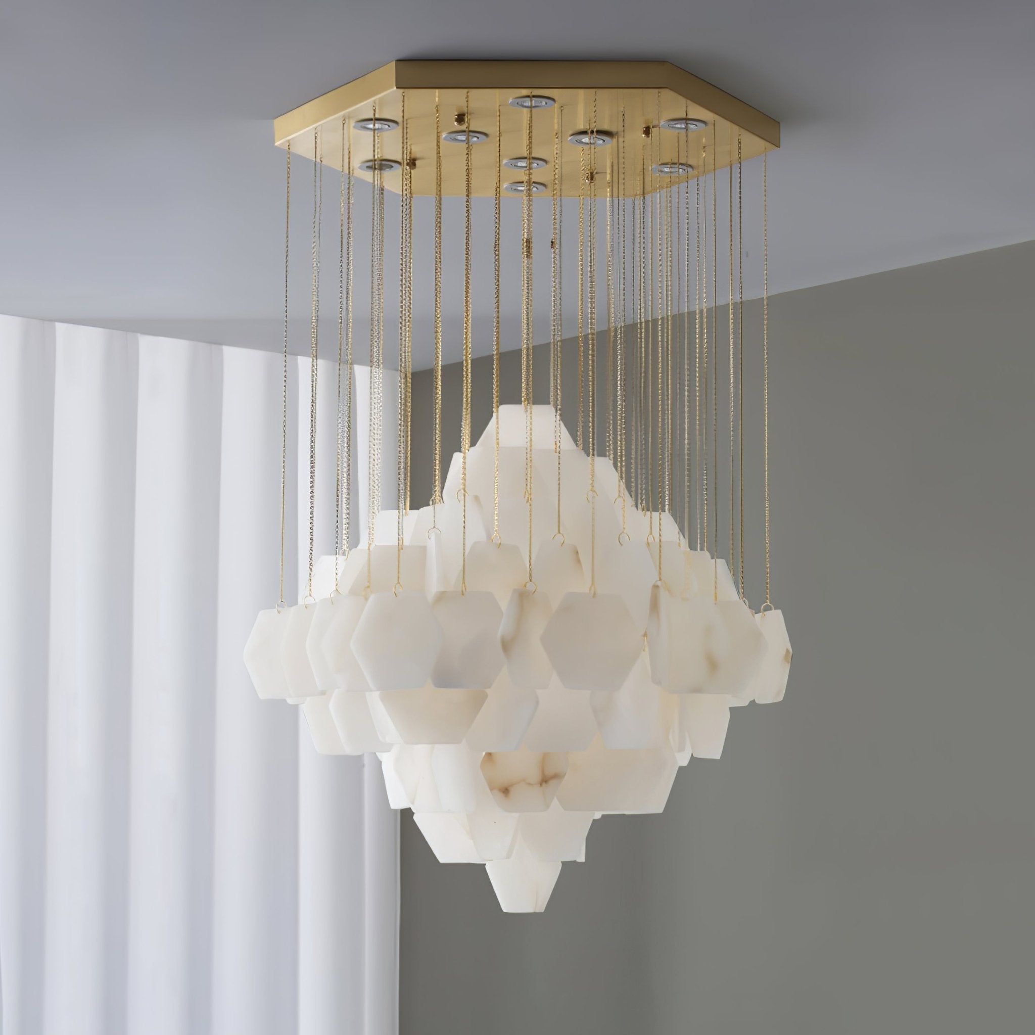 Aurelia Luxury Alabaster Chandelier-Neutral Decor