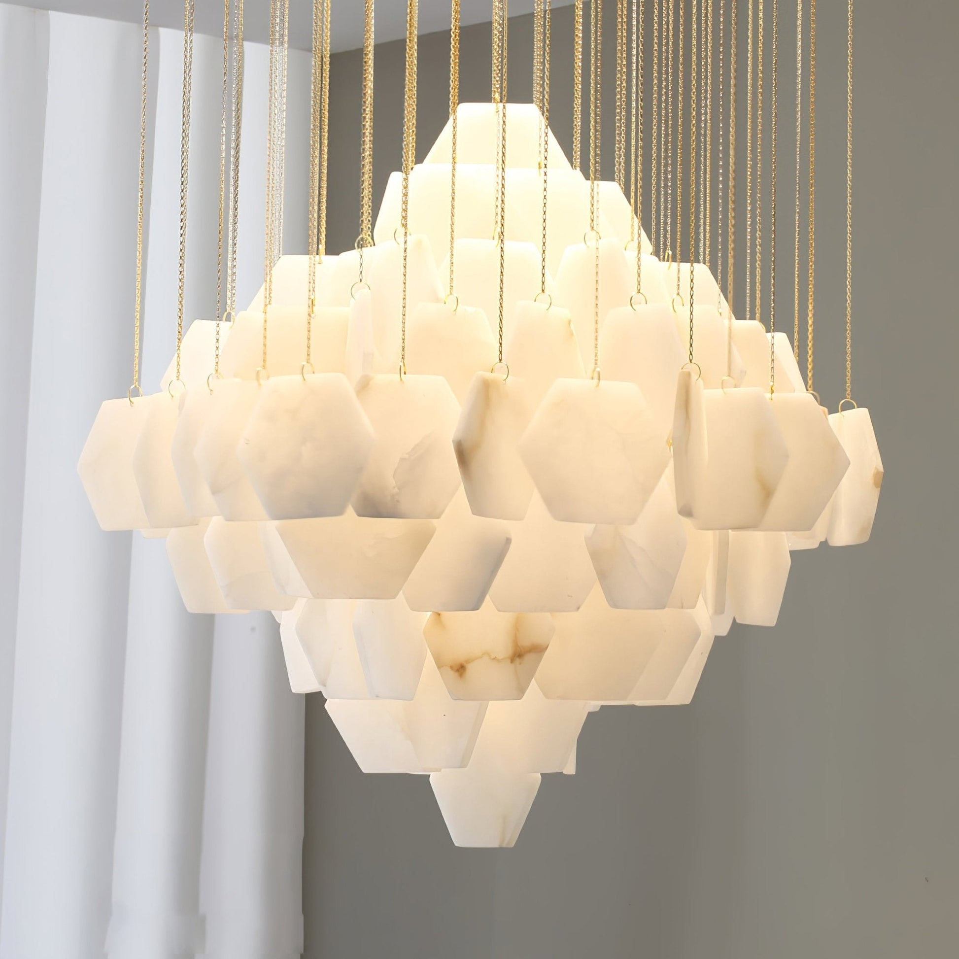 Aurelia Luxury Alabaster Chandelier-Neutral Decor