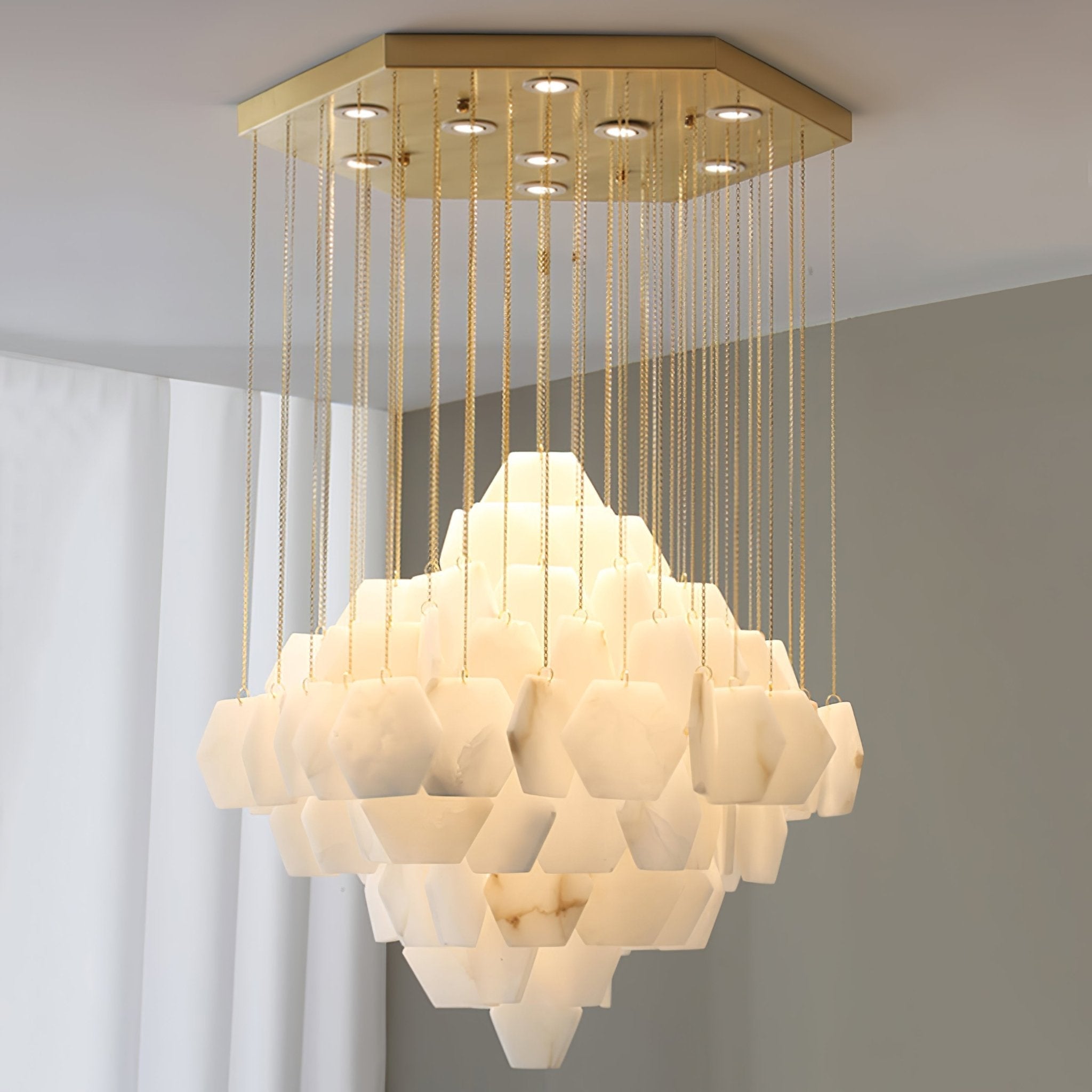 Aurelia Luxury Alabaster Chandelier-Neutral Decor