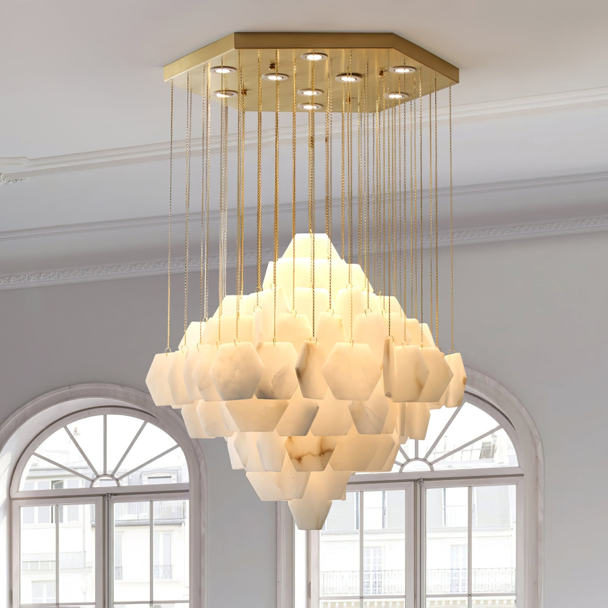 Aurelia Luxury Alabaster Chandelier-Neutral Decor