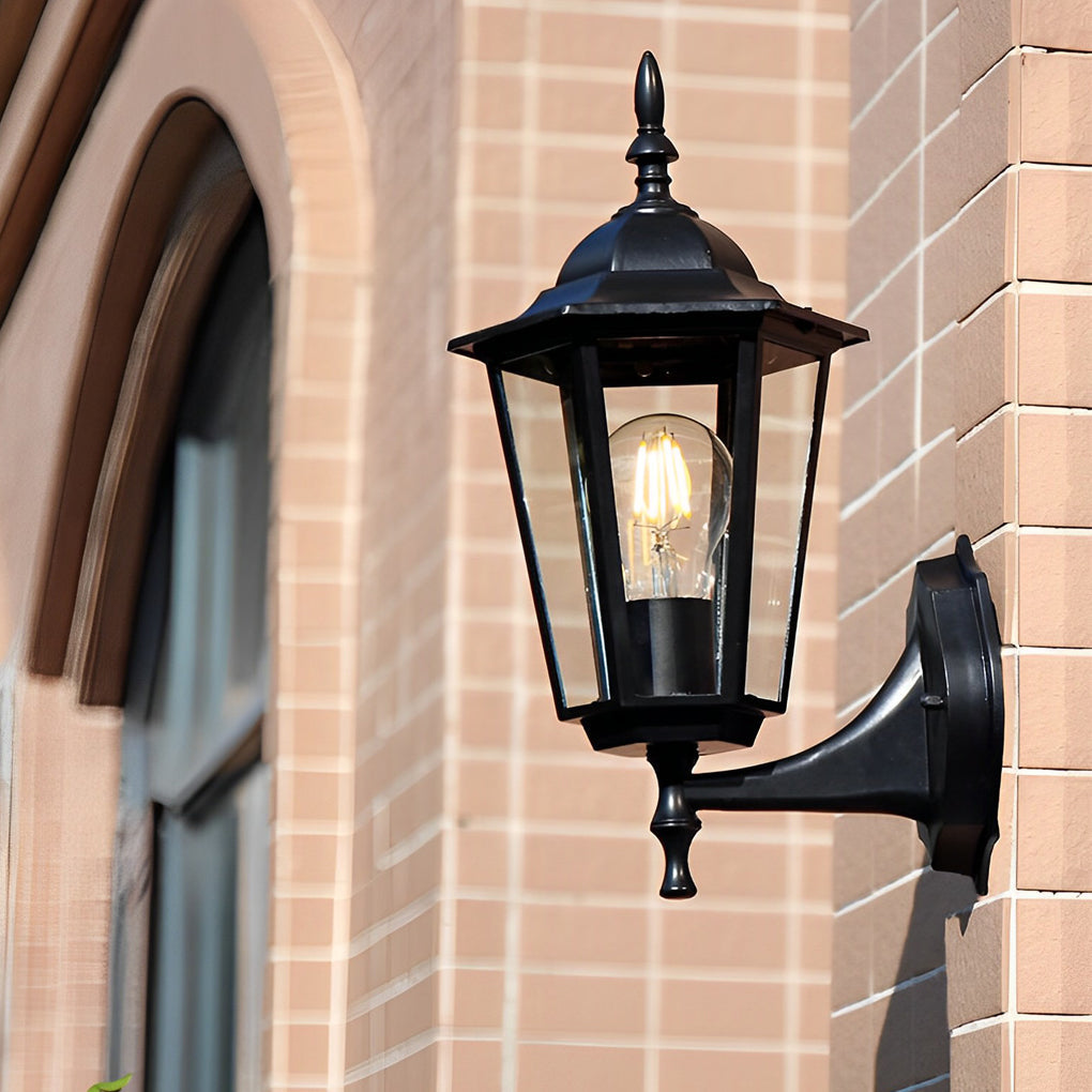 Norris Retro Hexagonal Outdoor Lights Wall Lamp