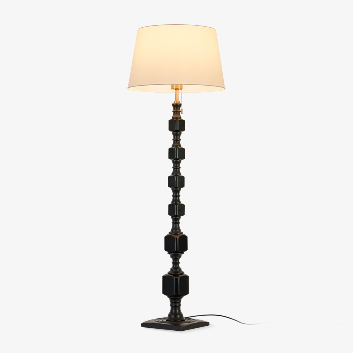 Vega Hexas Wood Floor Lamp-Neutral Decor