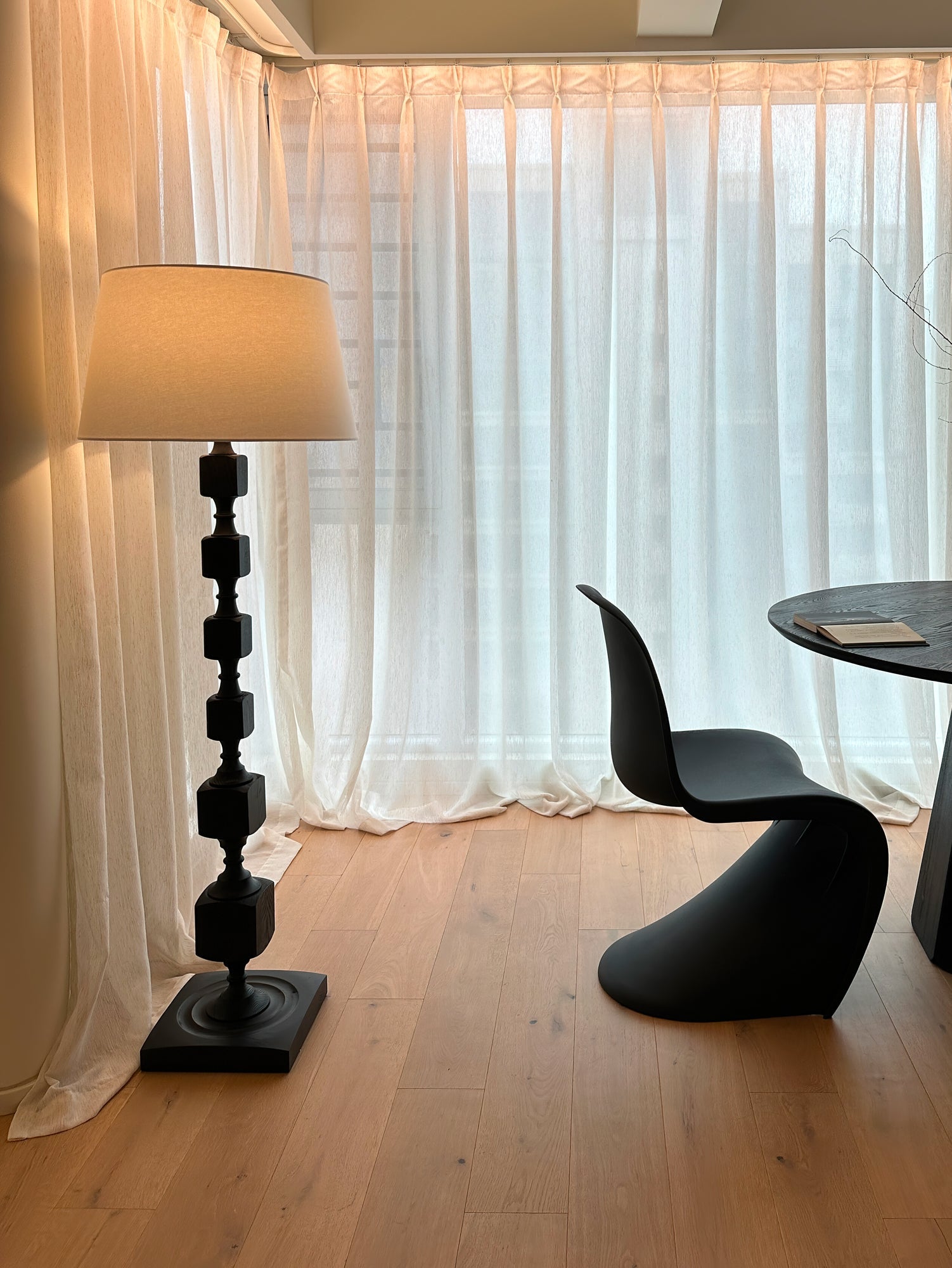 Vega Hexas Wood Floor Lamp-Neutral Decor