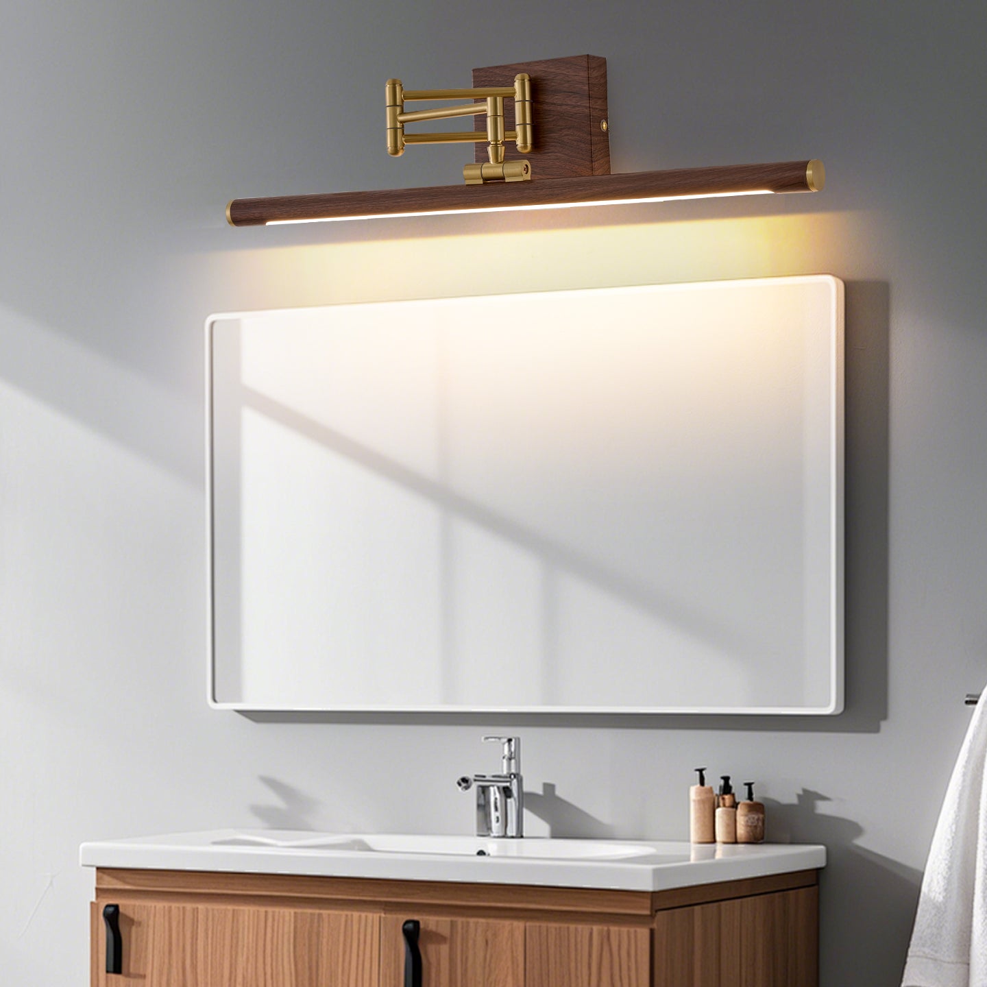 The PC diffuser of the Stokes wall lamp, showing soft light emission.