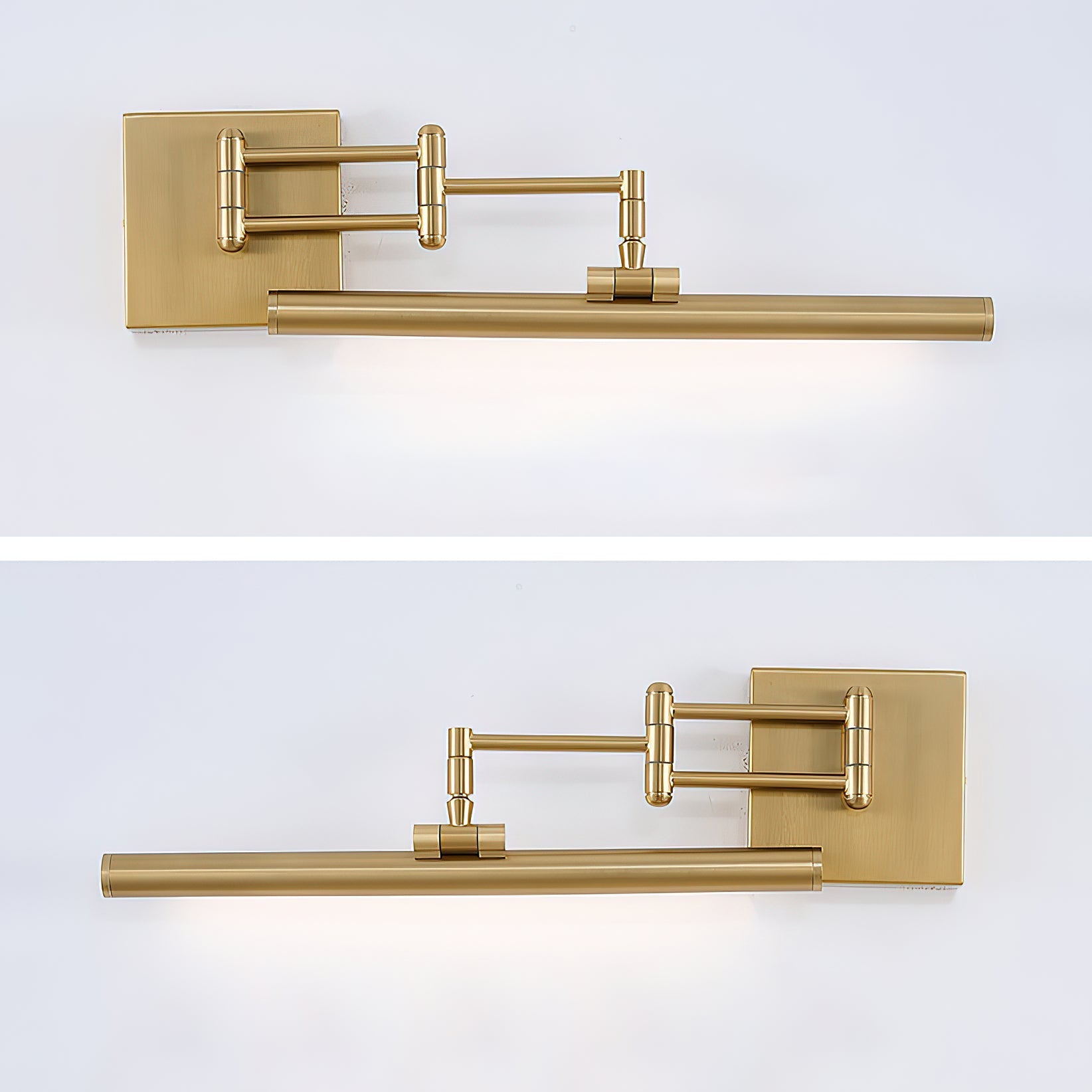 Close-up of the clean White finish on the wall lamp.
