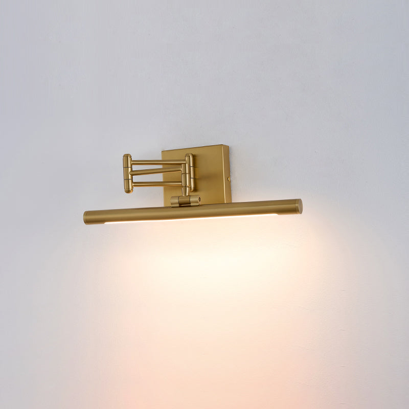 Side profile of the Hinkley Stokes Brass Wall Lamp.
