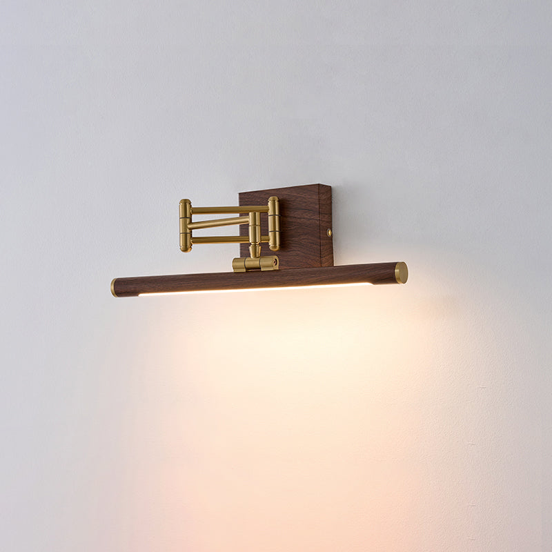 The brass wall lamp shown in a horizontal orientation.