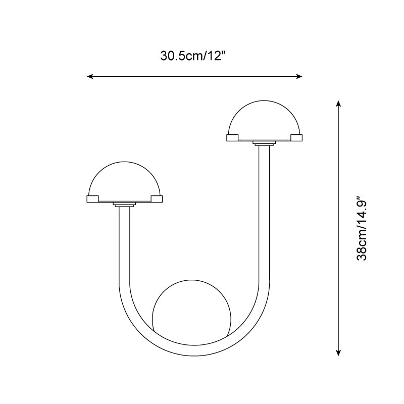 Luste Wall Lamp Asymmetrical Alabaster
