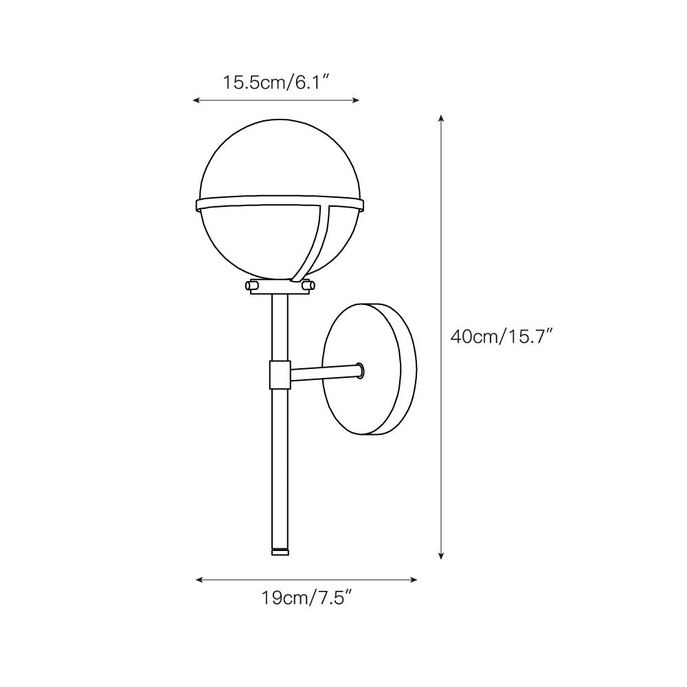 Side profile of the Hollis Wall Sconce showcasing its graceful lines.