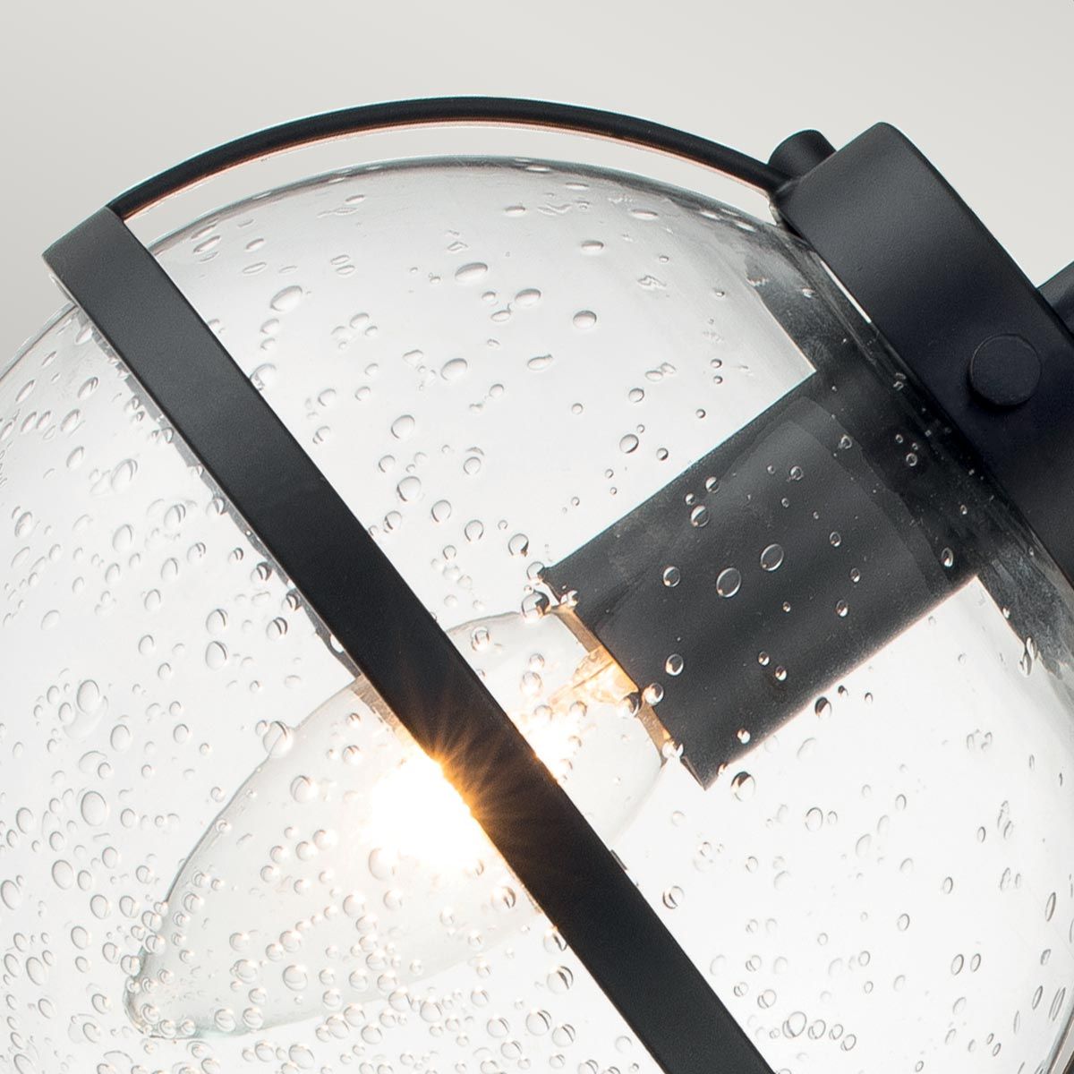 Comparison of the clear and white glass shades.