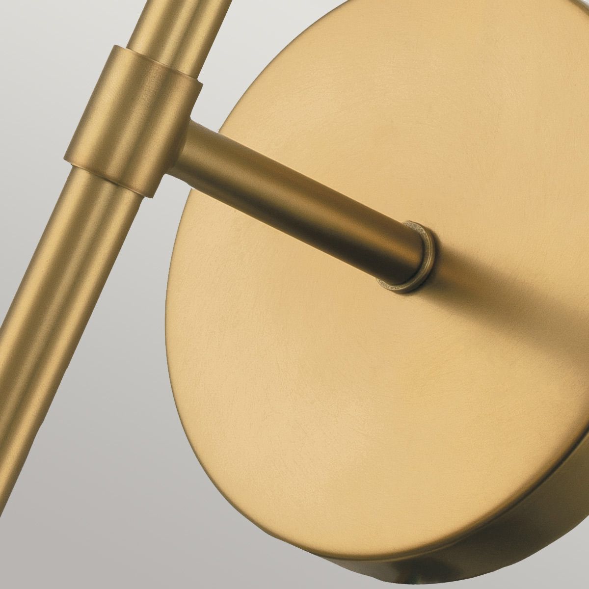 Close-up on the texture and sheen of the brass finish.