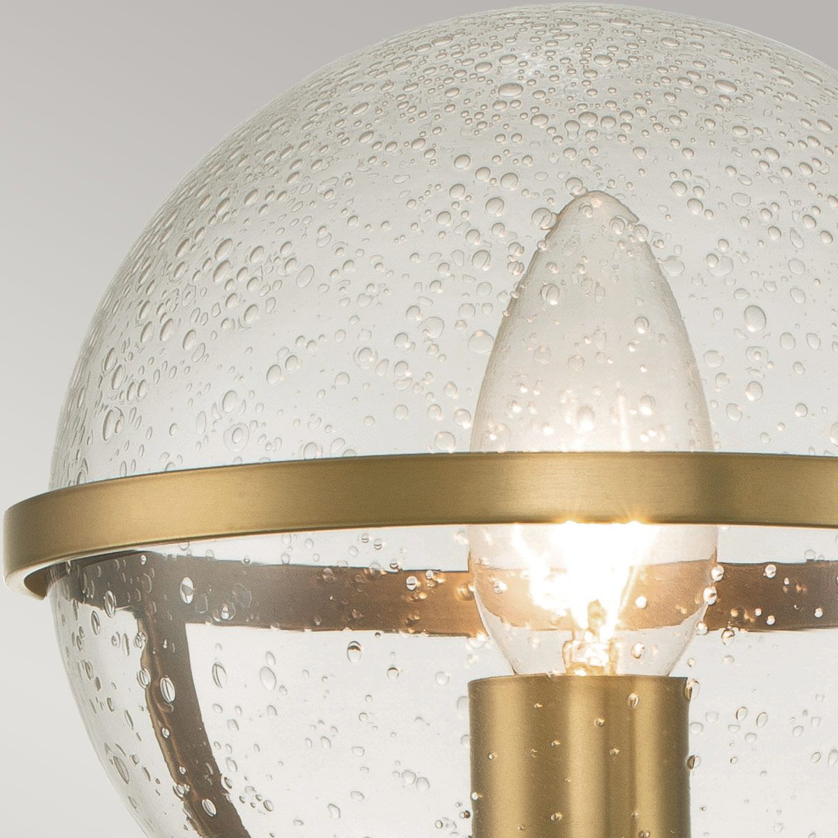 Detail shot of the clear glass shade.