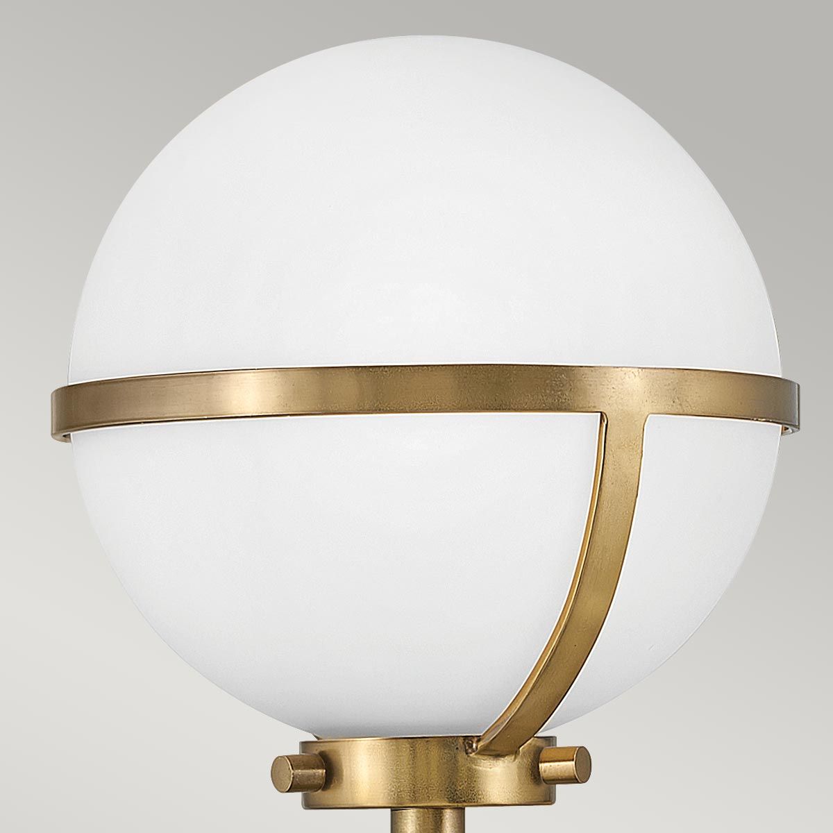 Detail of the white glass lampshade option for the Hollis Sconce.