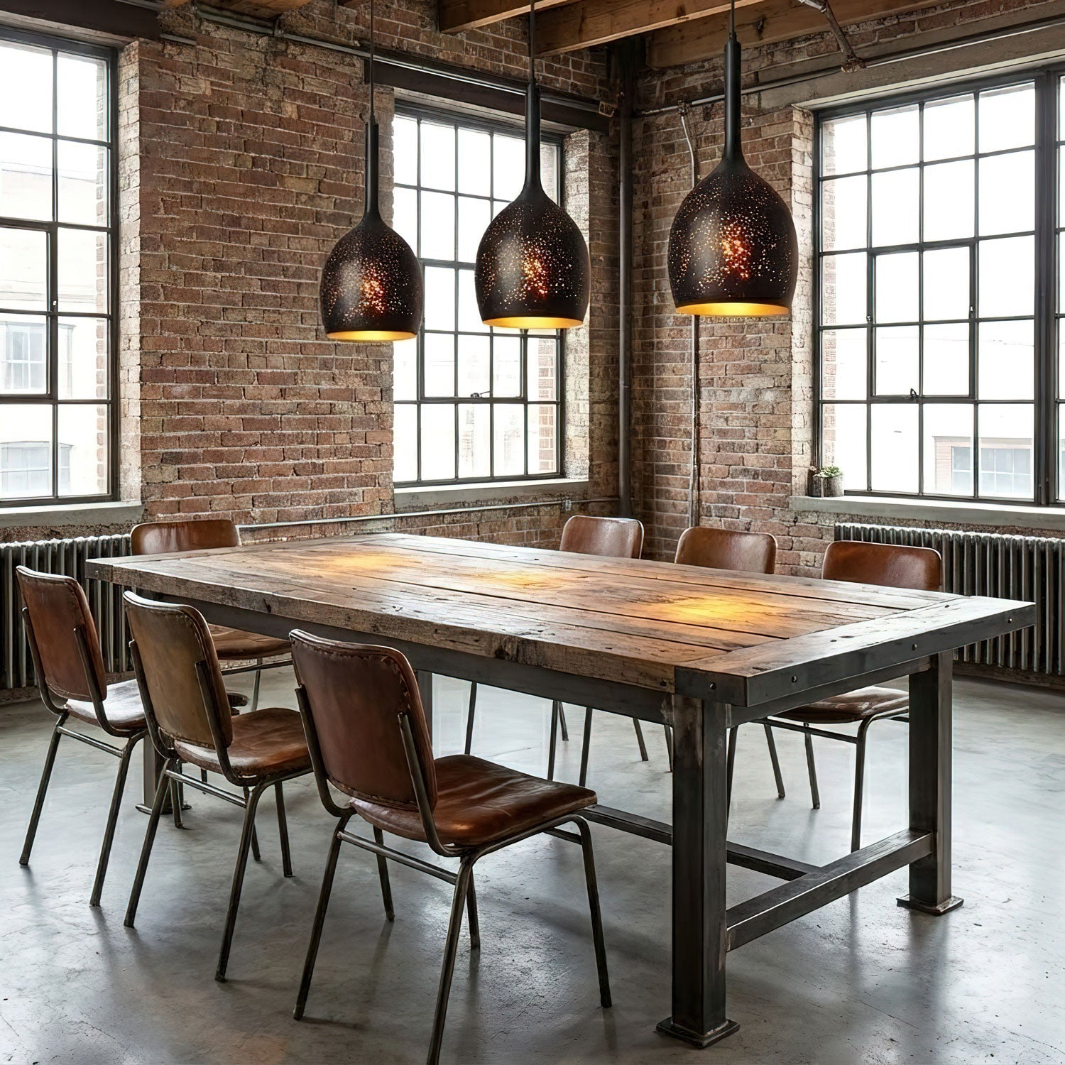 Hollow Industrial Pendant Lamp-Neutral Decor