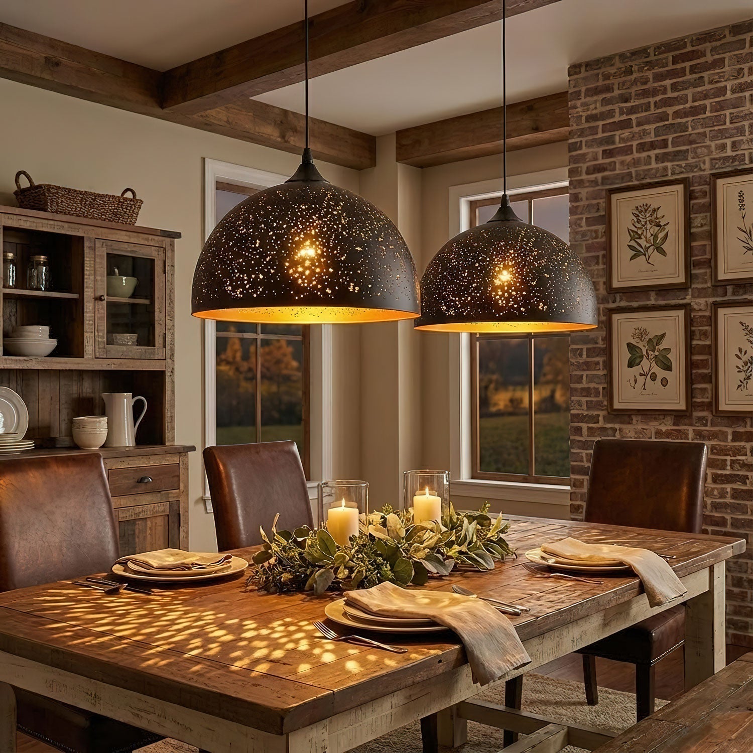 Hollow Industrial Pendant Lamp-Neutral Decor