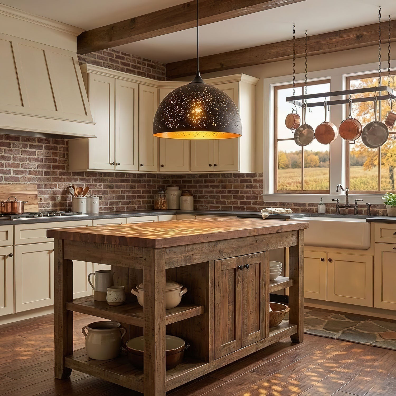 Hollow Industrial Pendant Lamp-Neutral Decor