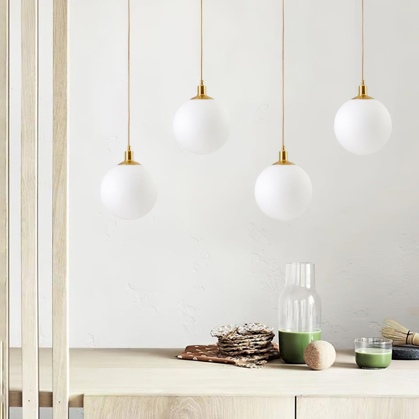 Orbita Minimalist Brass Pendant Light-Neutral Decor