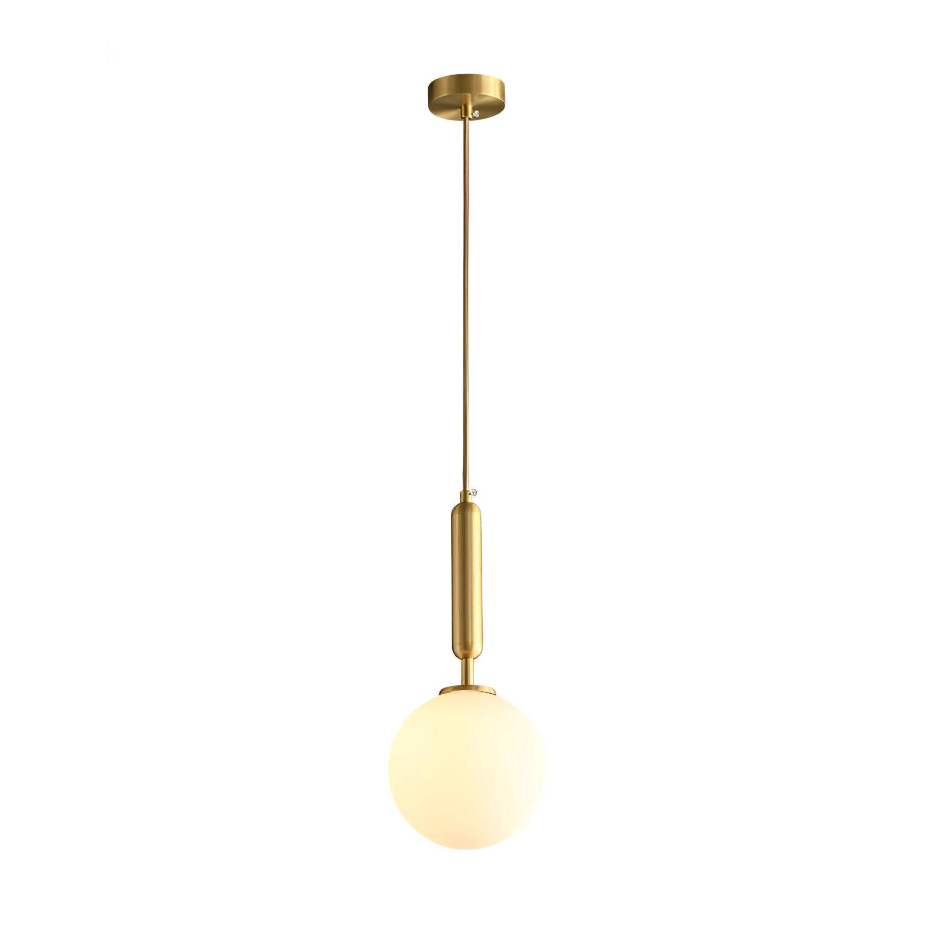 Orbita Minimalist Brass Pendant Light-Neutral Decor