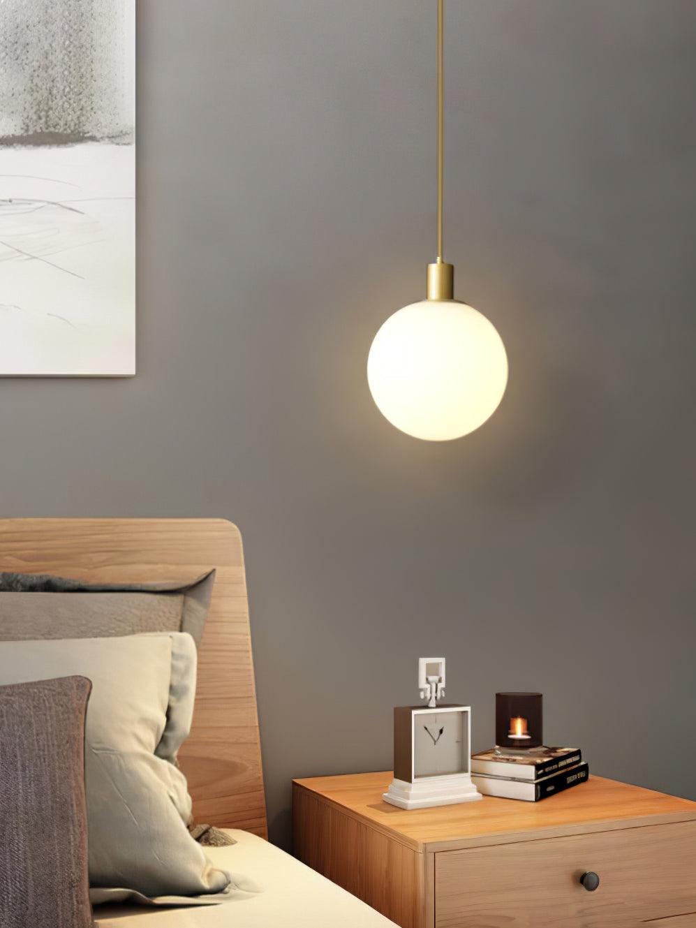 Orbita Minimalist Brass Pendant Light-Neutral Decor