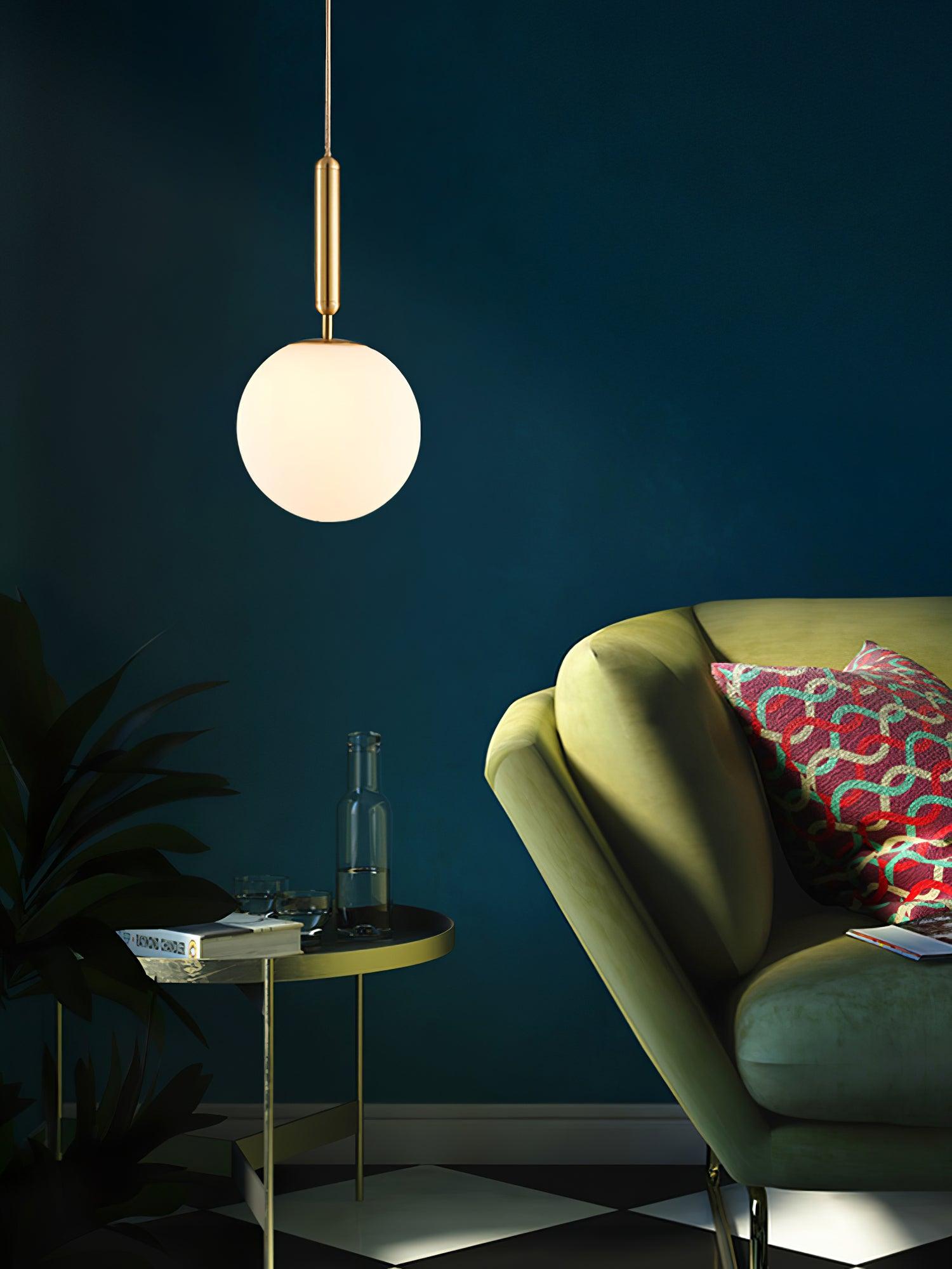 Orbita Minimalist Brass Pendant Light-Neutral Decor