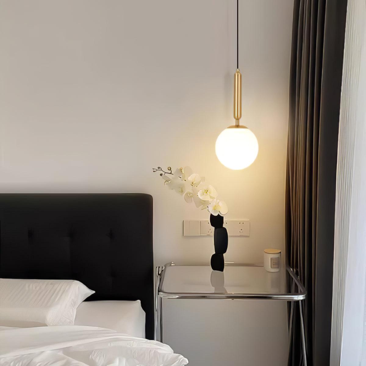 Orbita Minimalist Brass Pendant Light-Neutral Decor
